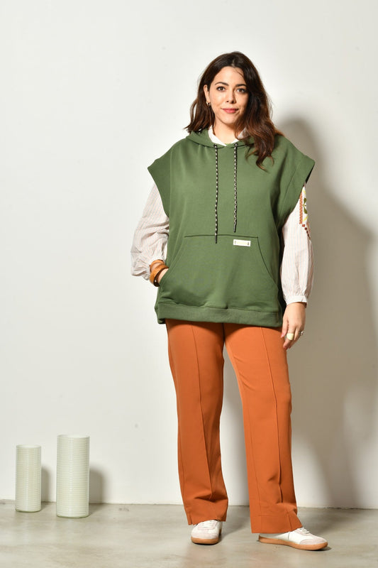 Sweat sans manches ALIZÉ coton col rond - Grande taille 44-58