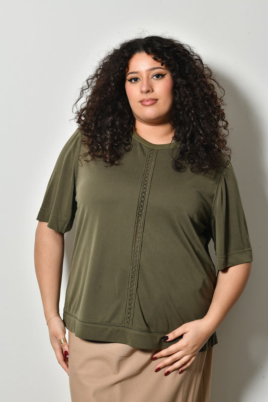 T-shirt RÊVE fluide col rond élégant - Grande taille 44-58