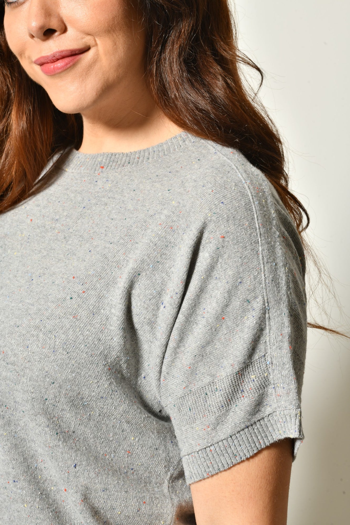 T-shirt laine PALOMA maille fine col rond - Grande taille 44-58