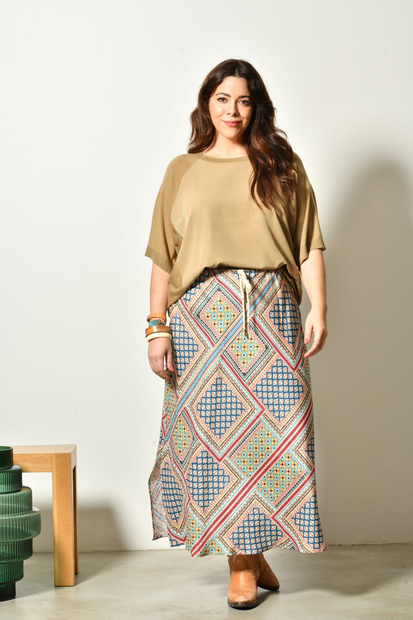 T-shirt YARA laine maille fine col rond - Grande taille 44-58