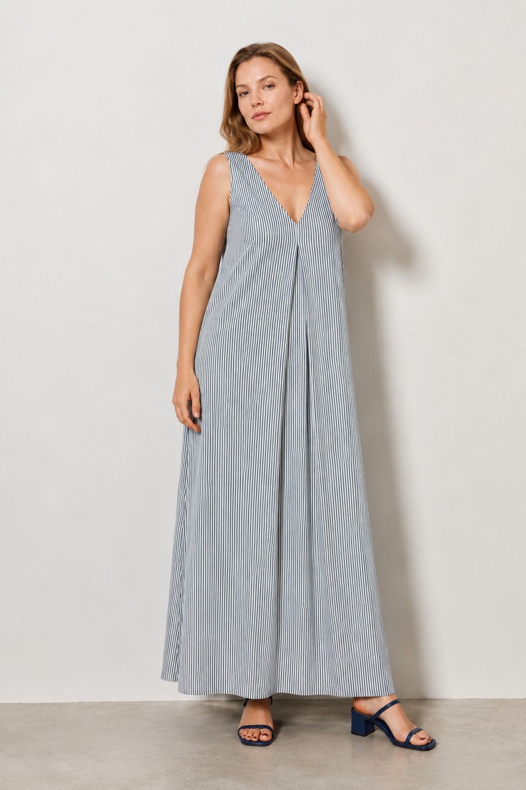 Robe longue LILA fluide - Grande taille 44-58