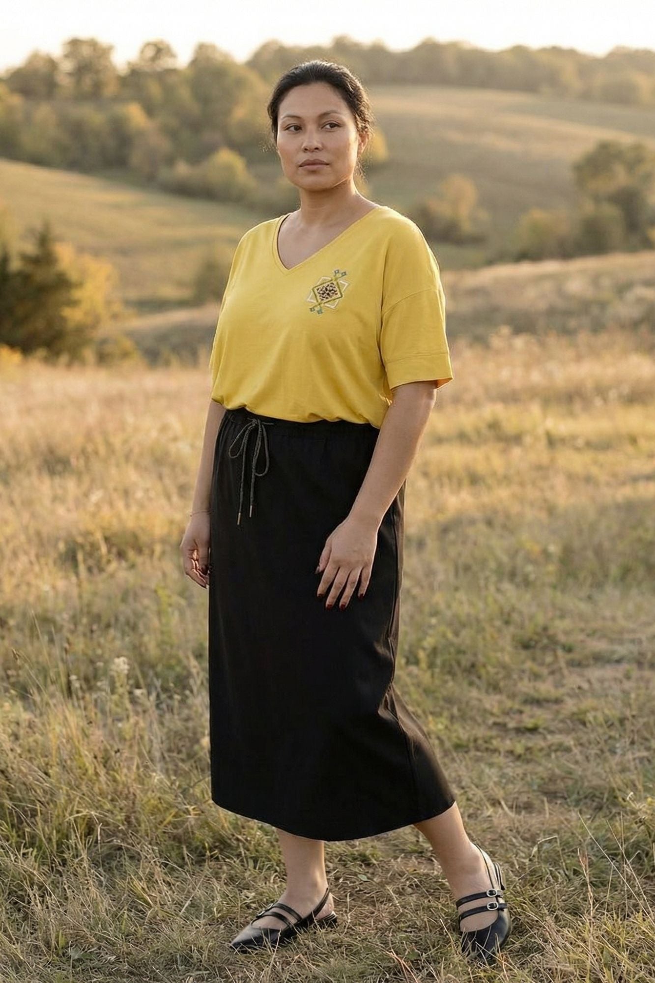 T-shirt LEILA col rond stretch fluide - Grande taille 44-58