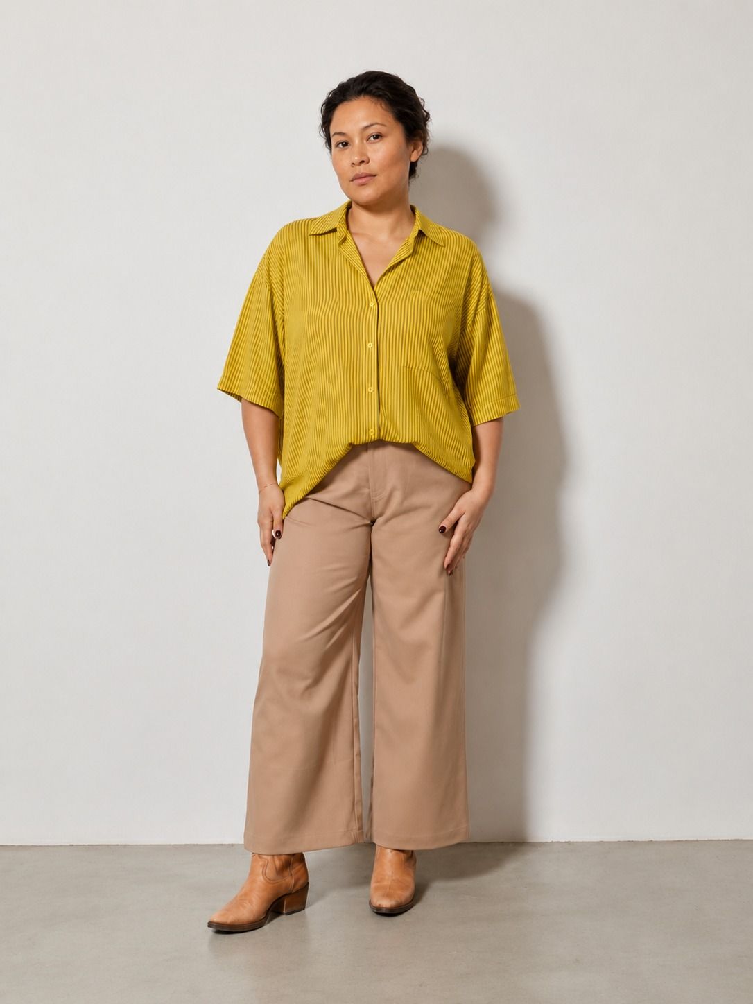 Chemisette ANOUK coton stretch coupe confortable - Grande taille 44-58