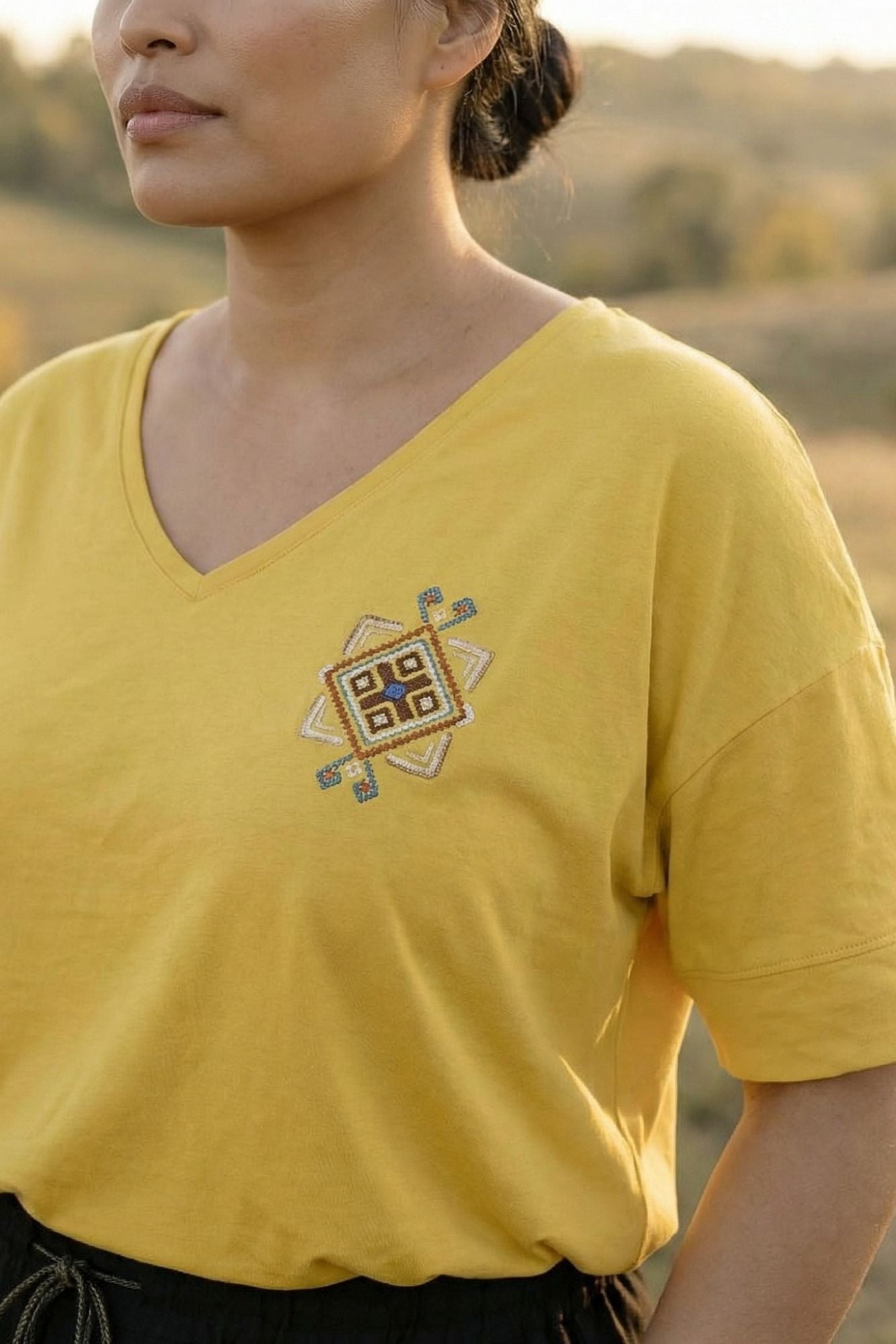 T-shirt LEILA col rond stretch fluide - Grande taille 44-58