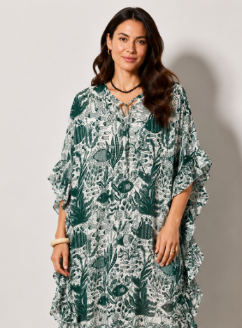Robe courte Mae volants - Grande taille 44-58