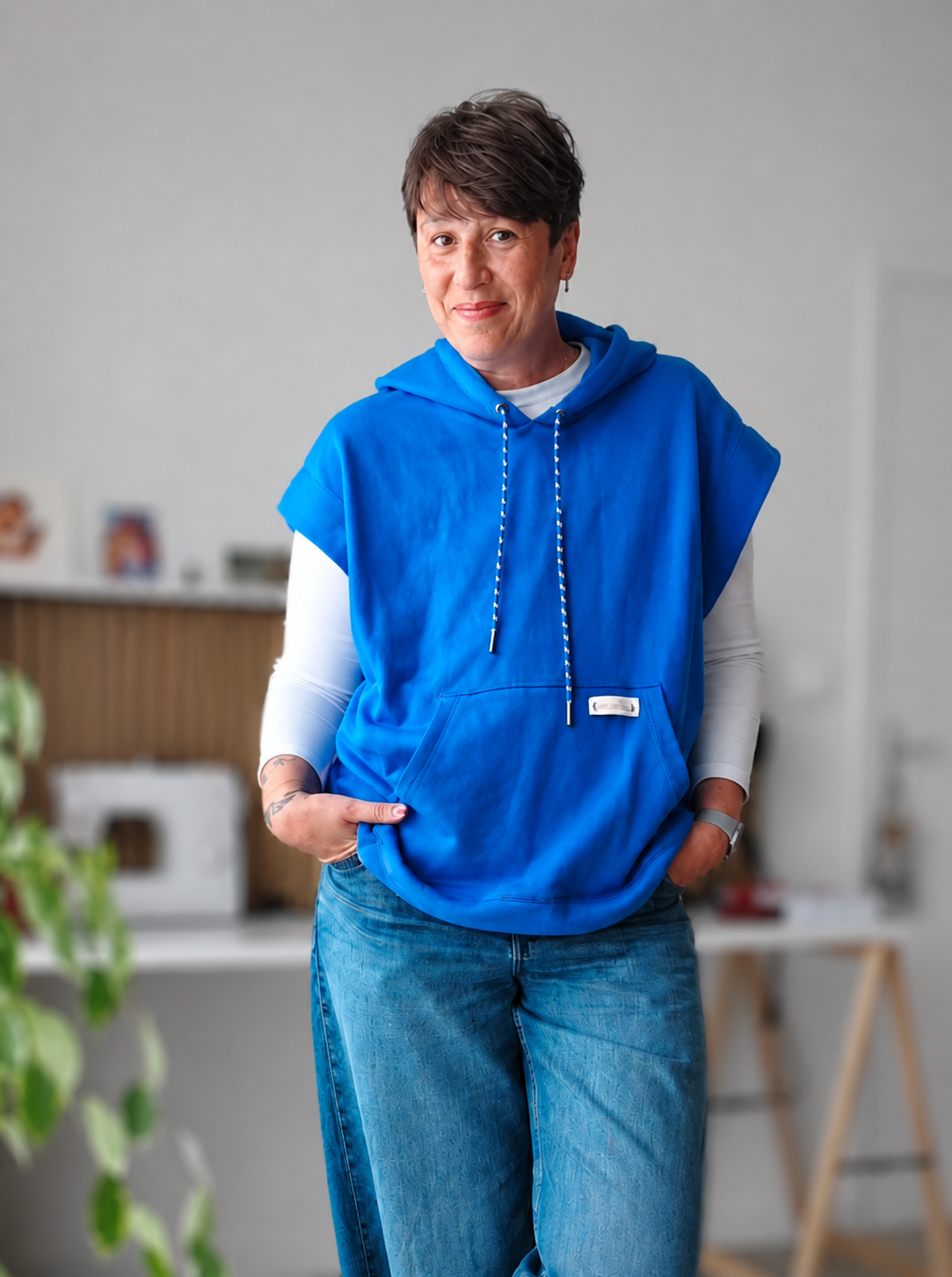 Sweat sans manches ALIZÉ coton col rond - Grande taille 44-58