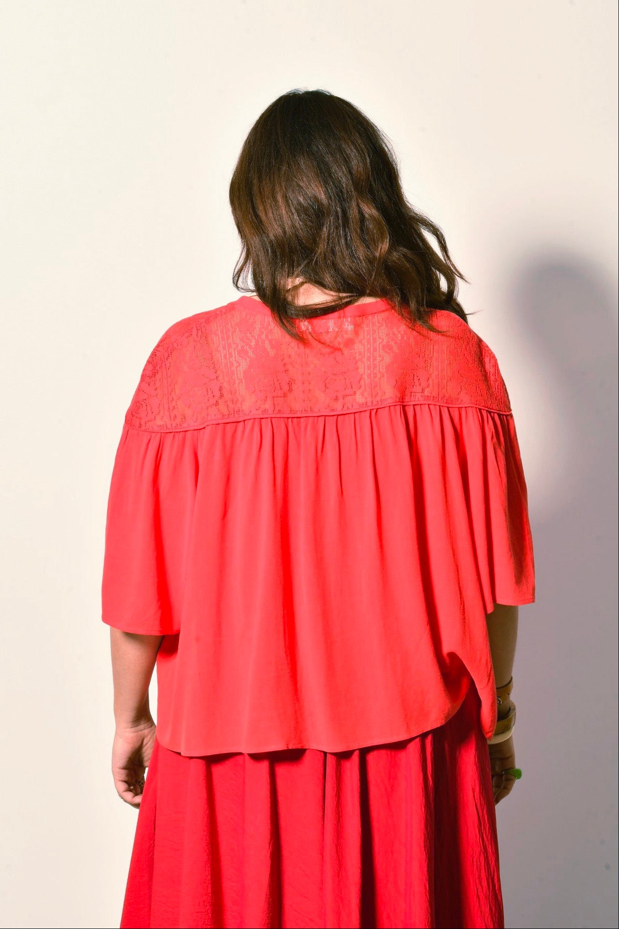 Chemise CÉLESTE fluide élégante manches 34  - Grande taille 44-58