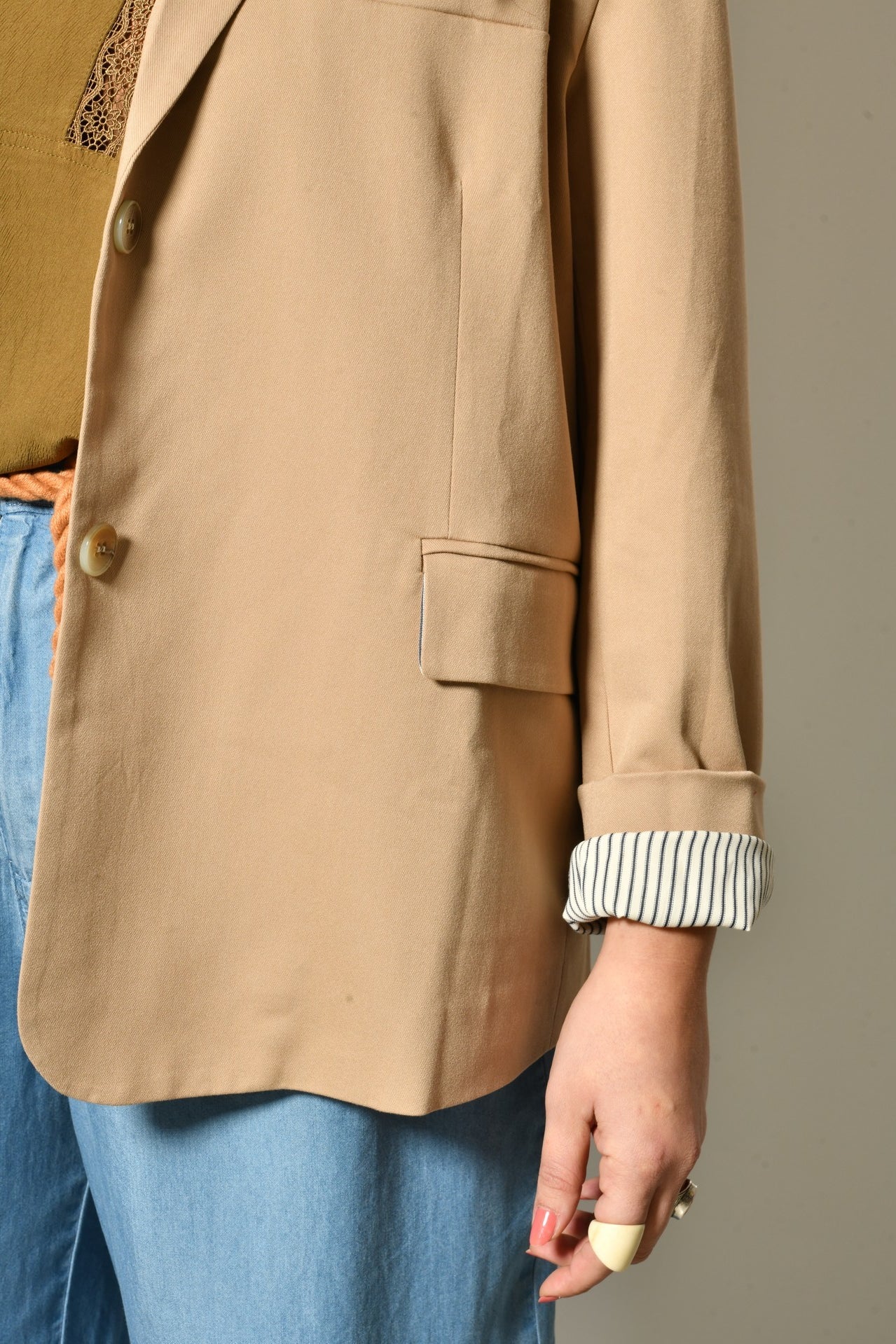 Veste SIENNE blazer structuré fluide - Grande taille 44-58