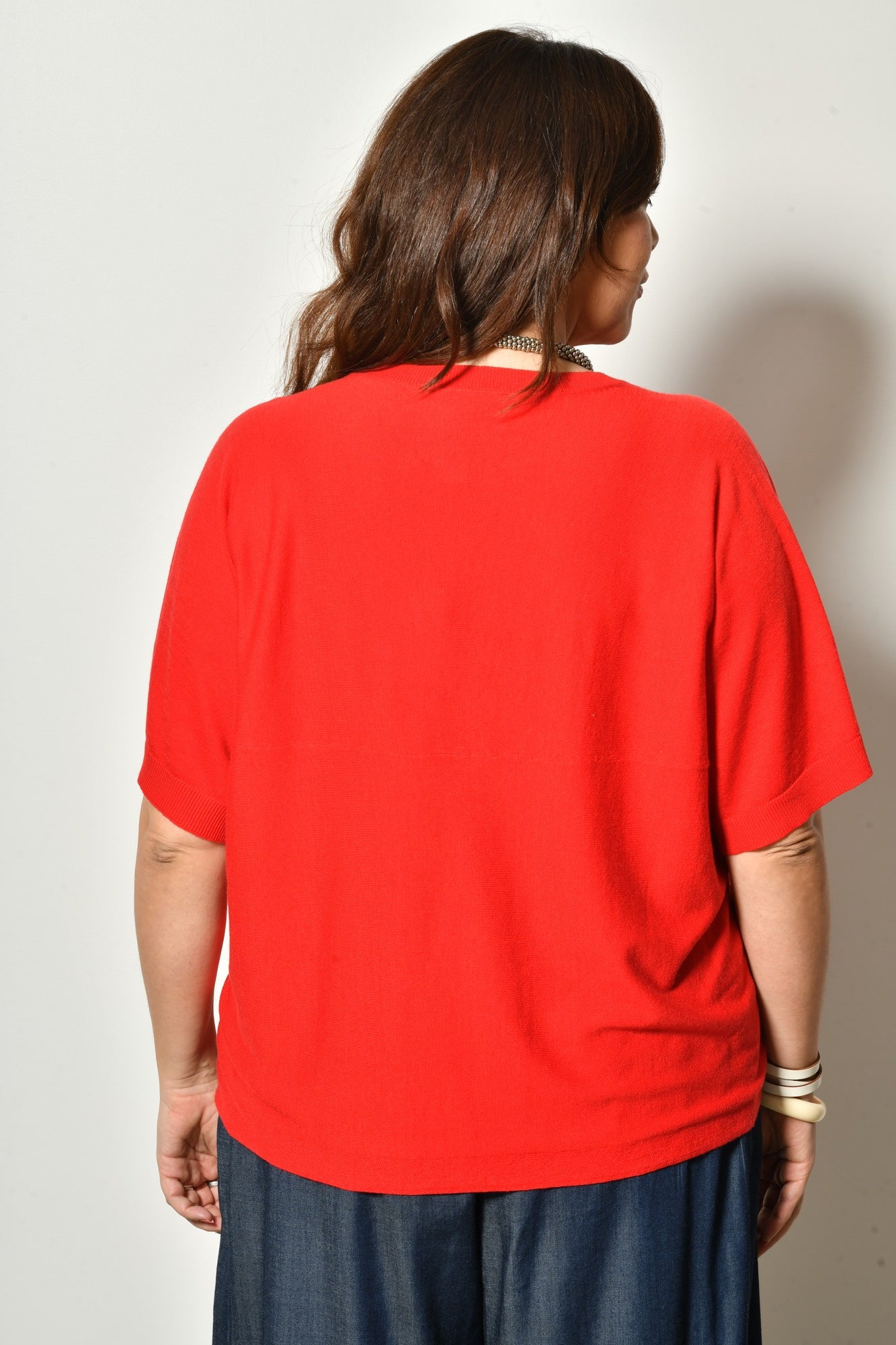 T-shirt YARA laine maille fine col rond - Grande taille 44-58