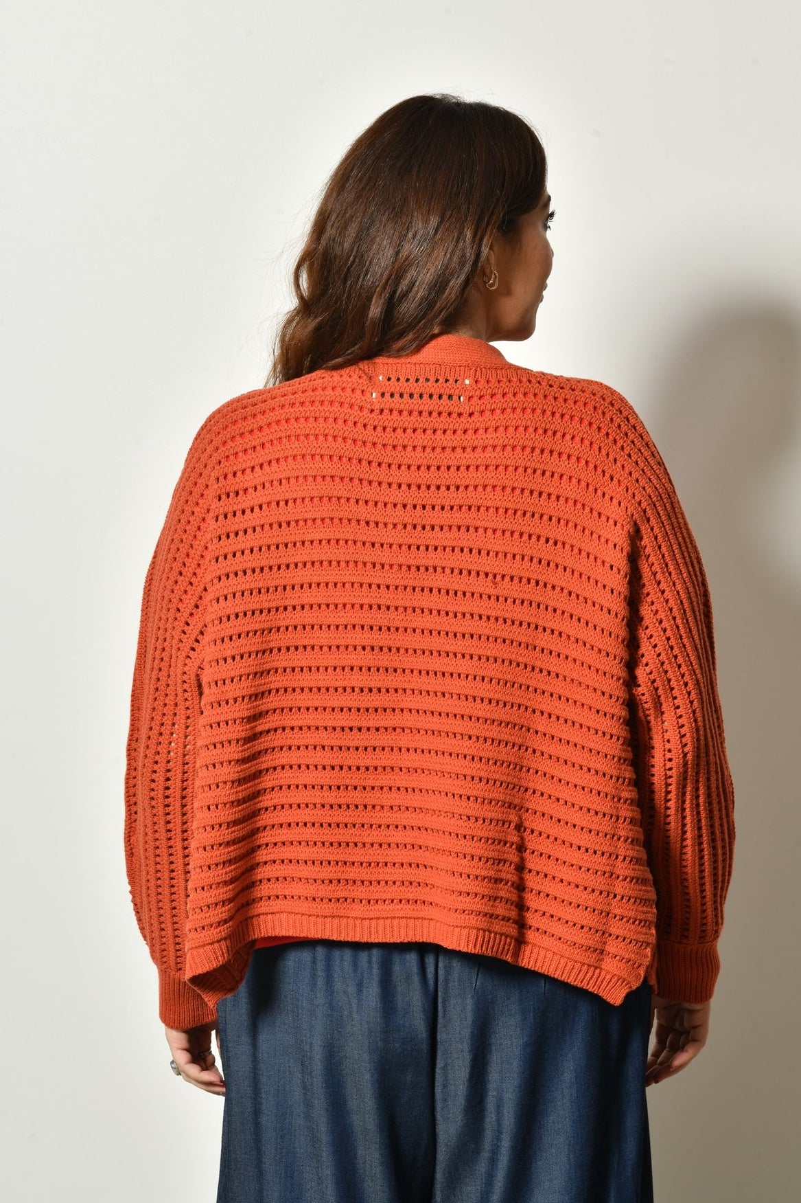 Cardigan ROMY maille coton long - Grande taille 44-58