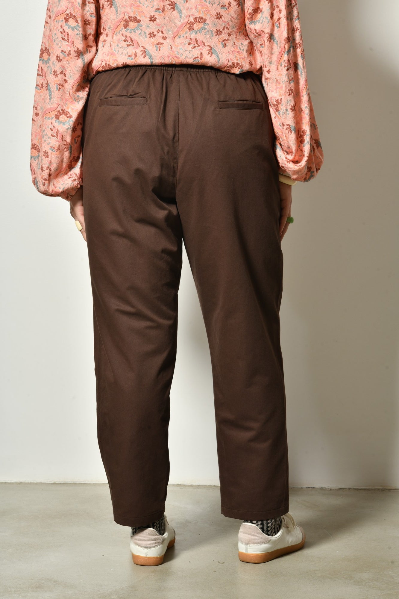 Pantalon DAHLIA coton fluide taille haute - Grande taille 44-58