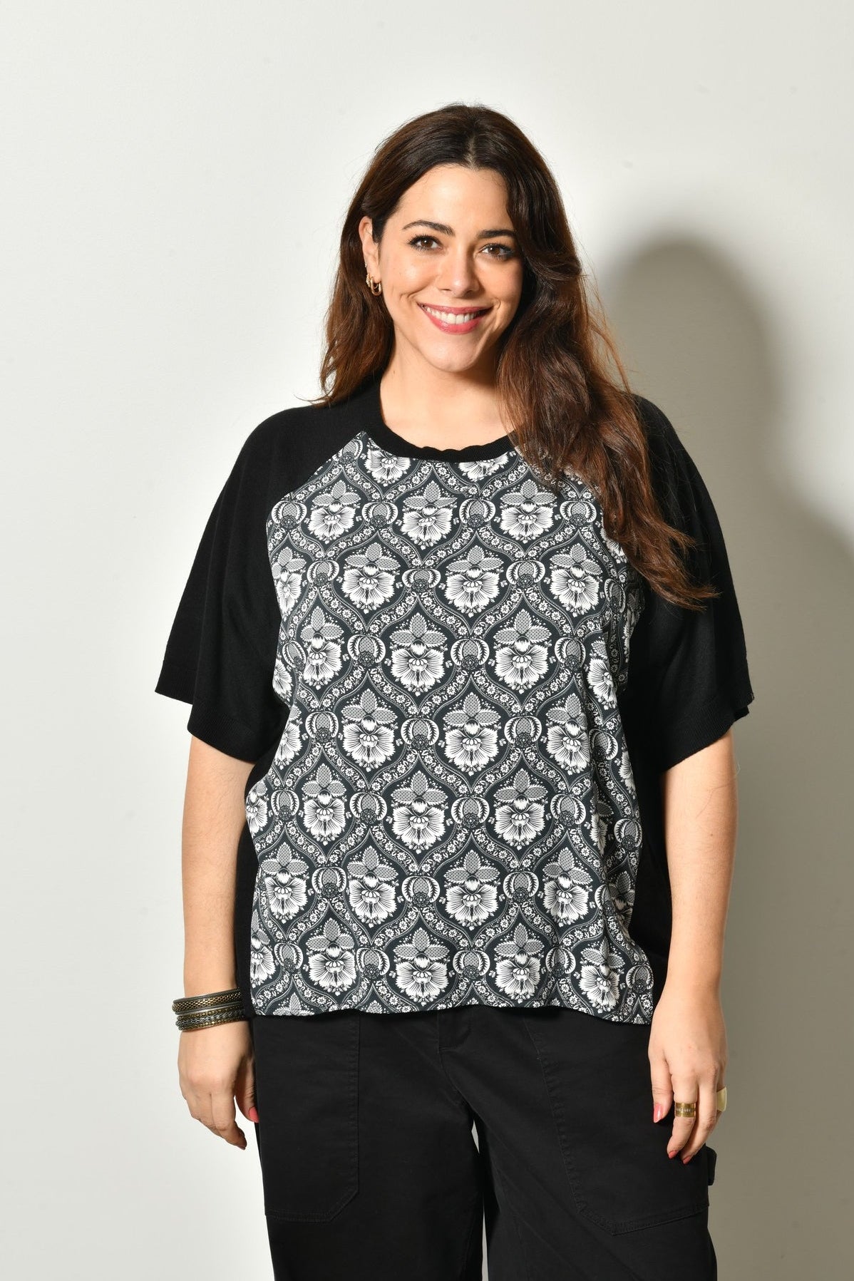 T-shirt YARA laine maille fine col rond - Grande taille 44-58