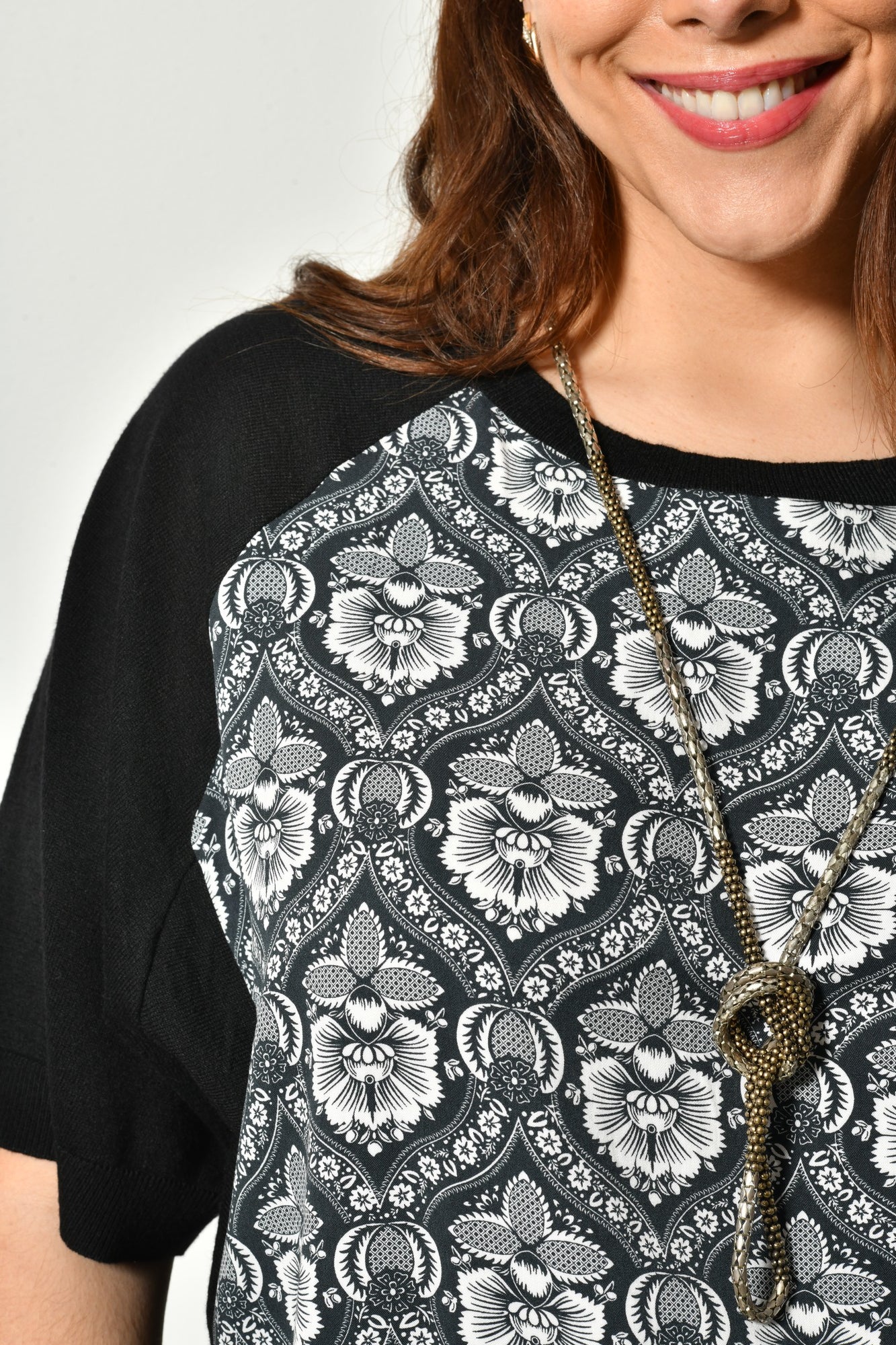 T-shirt YARA laine maille fine col rond - Grande taille 44-58