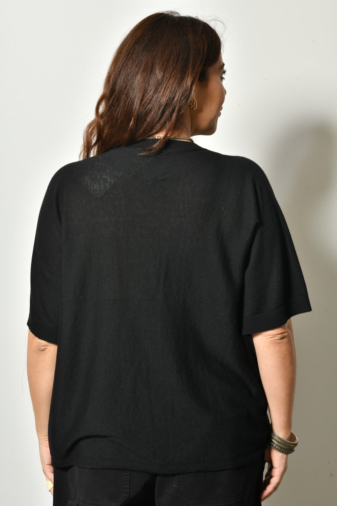 T-shirt YARA laine maille fine col rond - Grande taille 44-58