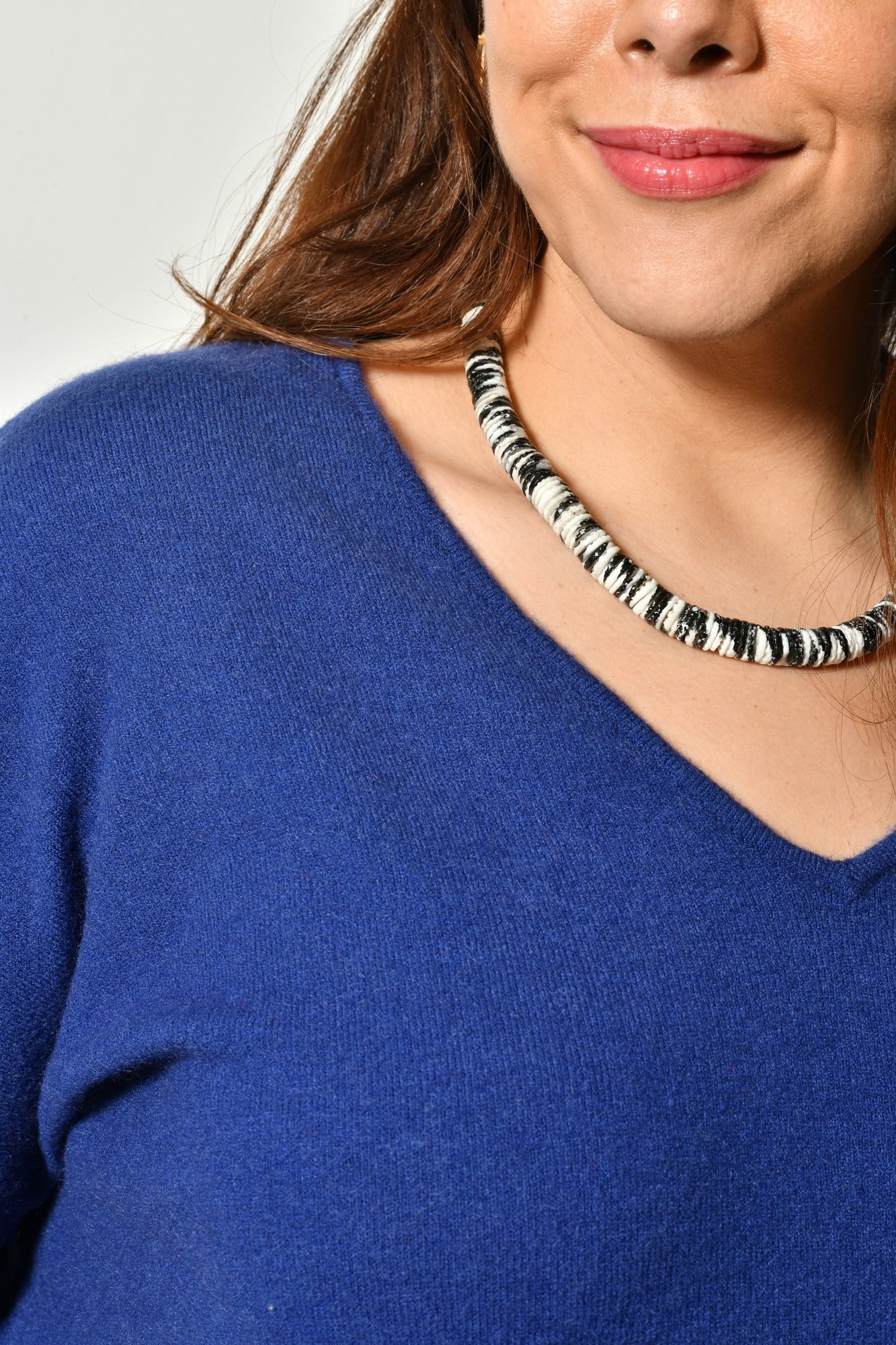 Pull manches courtes SKY maille fine col V - Grande taille 44-58