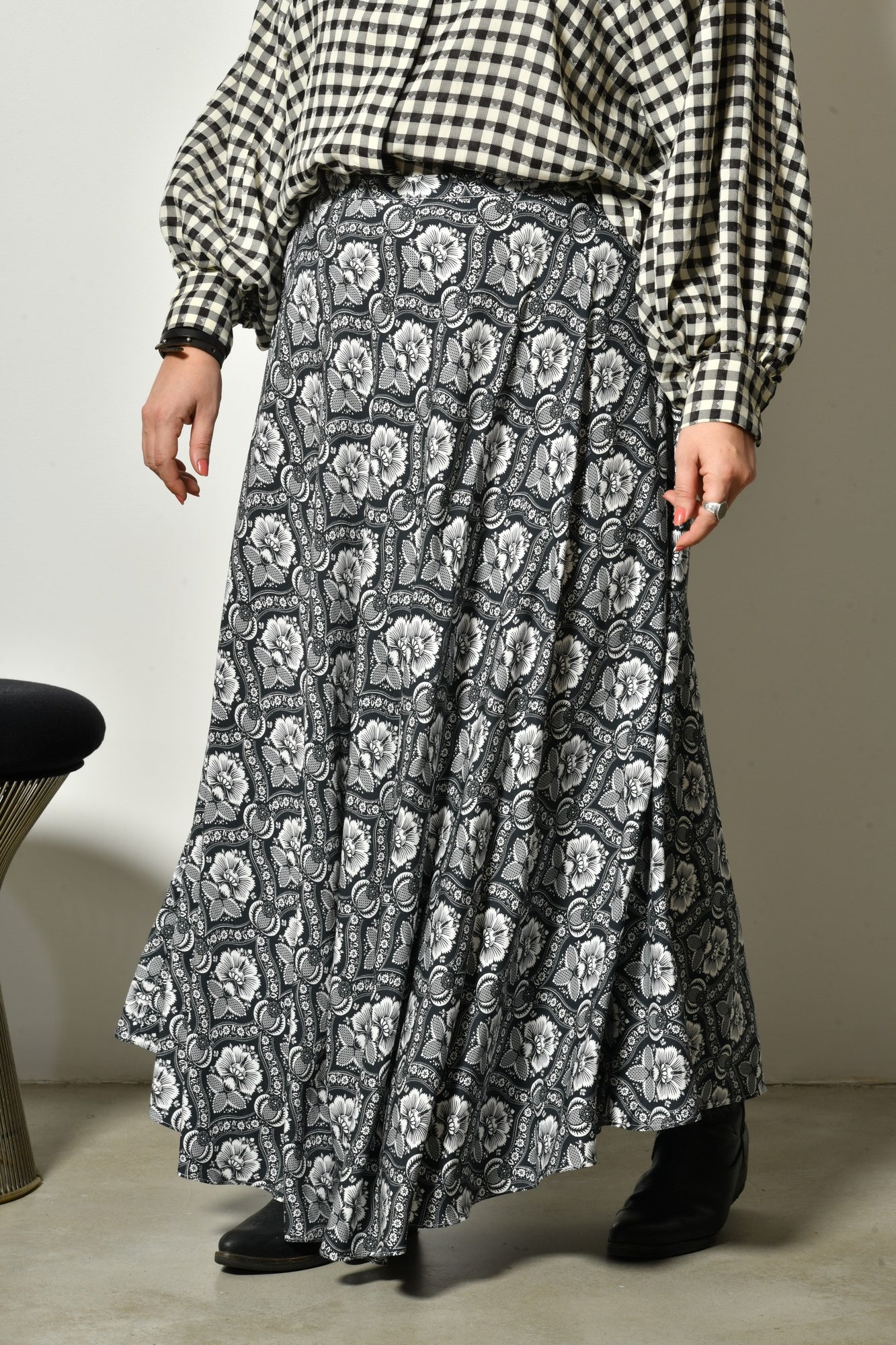 Jupe longue SÉLÈNE bohème chic fluide - Grande taille 44-58
