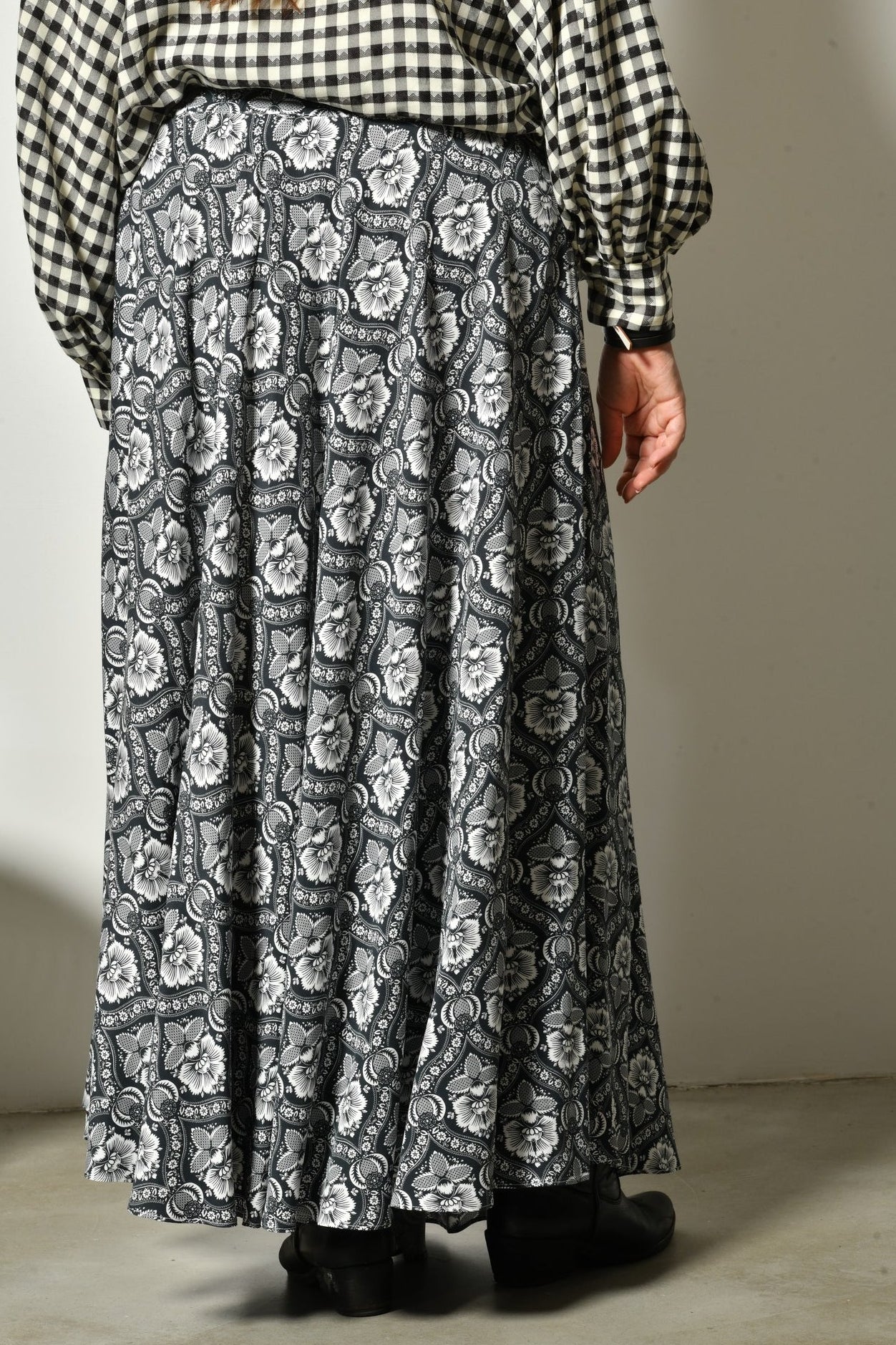 Jupe longue SÉLÈNE bohème chic fluide - Grande taille 44-58