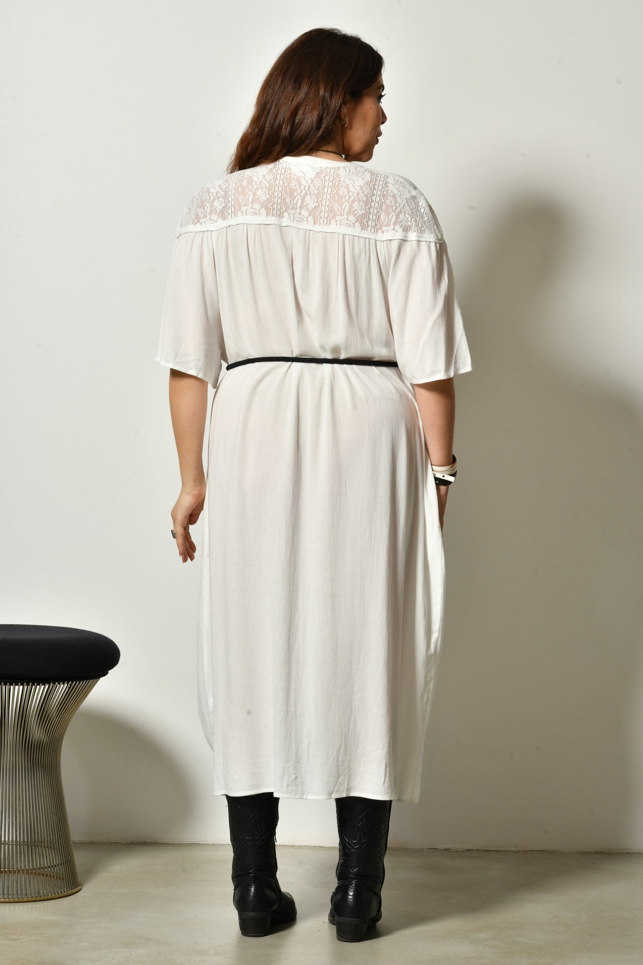 Robe longue ZENITH élégante structurée - Grande taille 44-58
