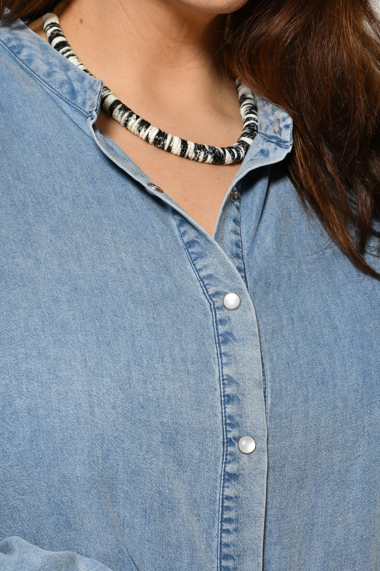 Chemise NORA en lin mélangé coupe fluide élégante - Grande taille 44-58