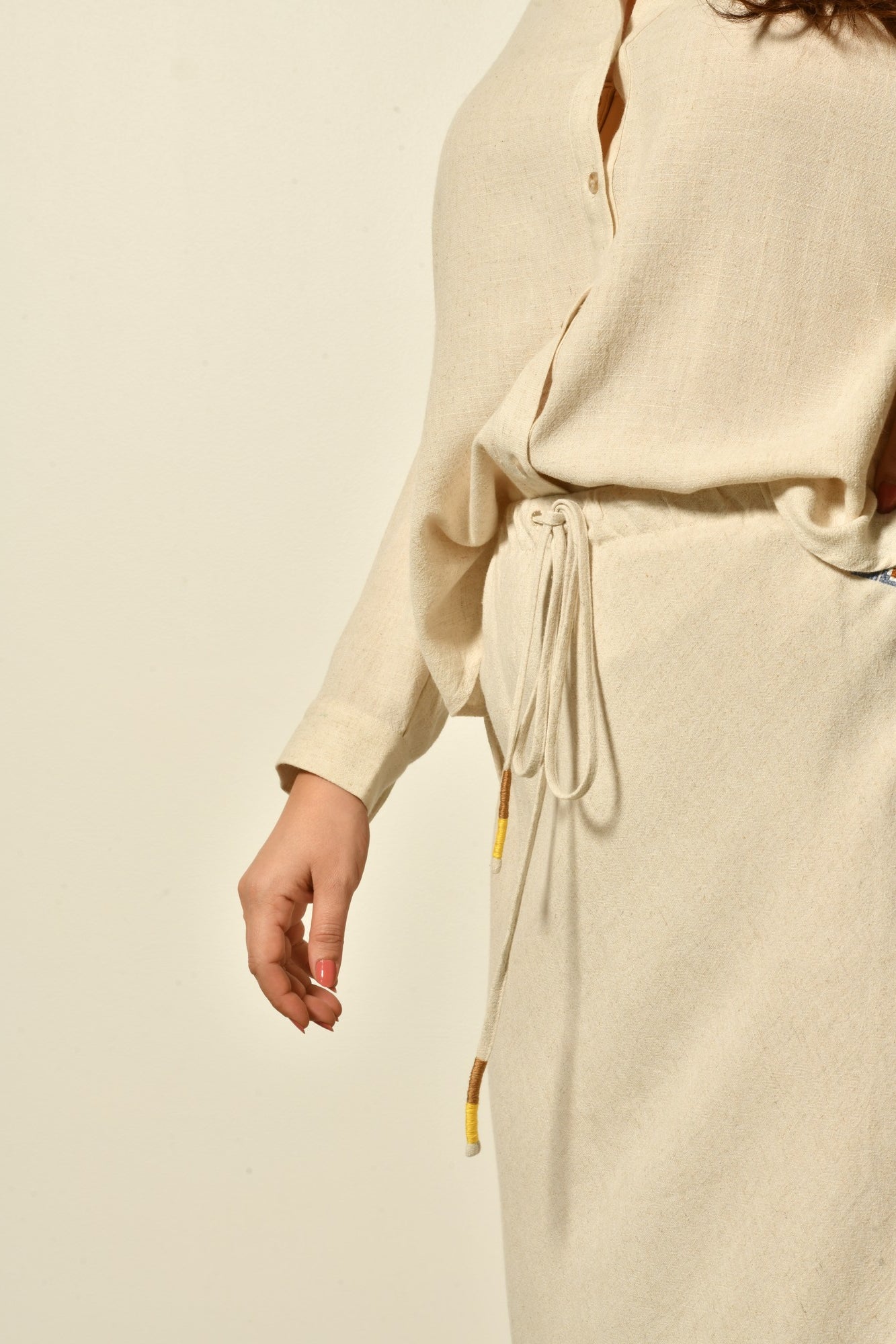 Jupe longue SAPHIRA fluide élégante taille haute - Grande taille 44-58