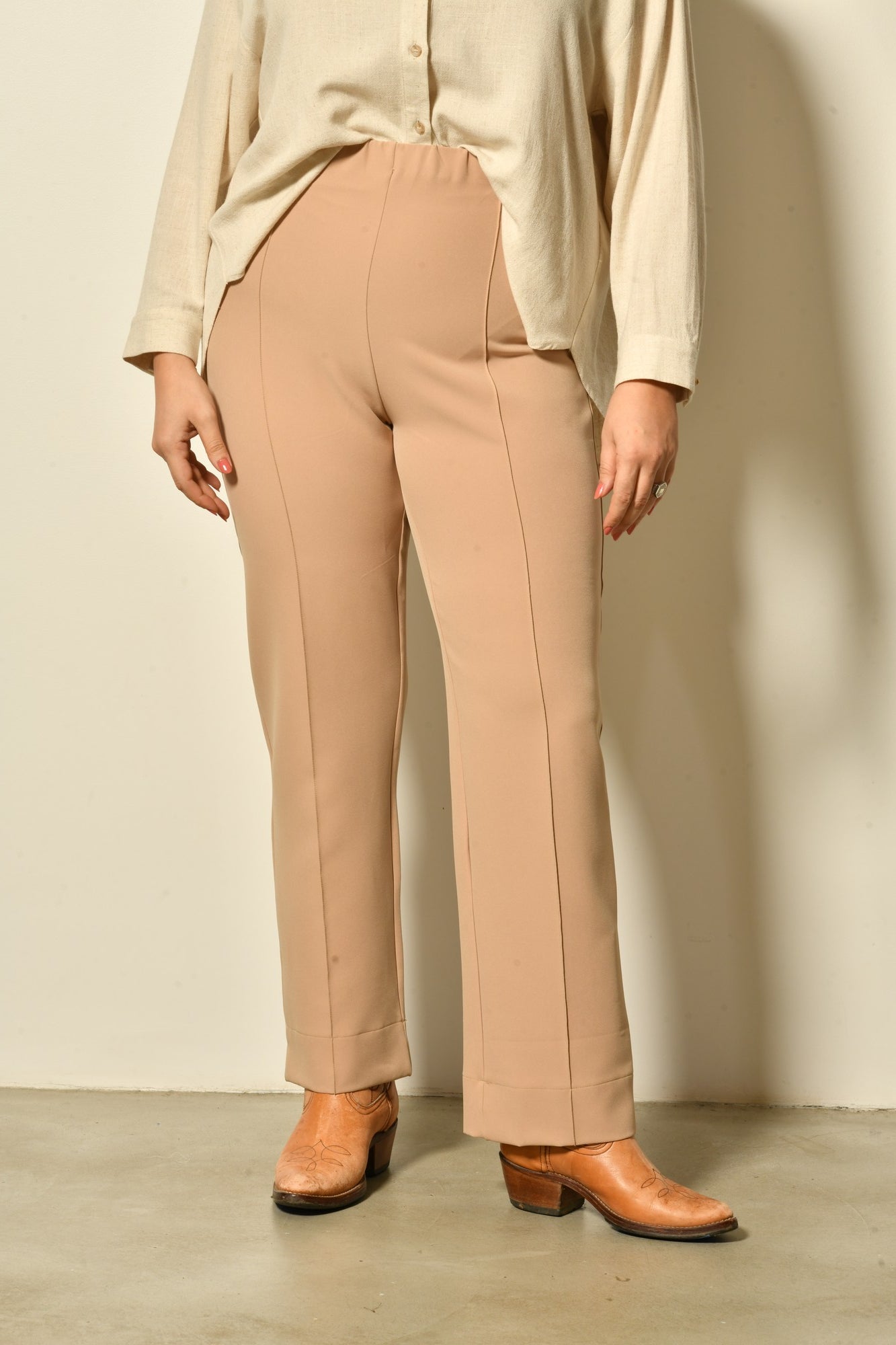 Pantalon AZÉLIA coupe droite stretch - Grande taille 44-58