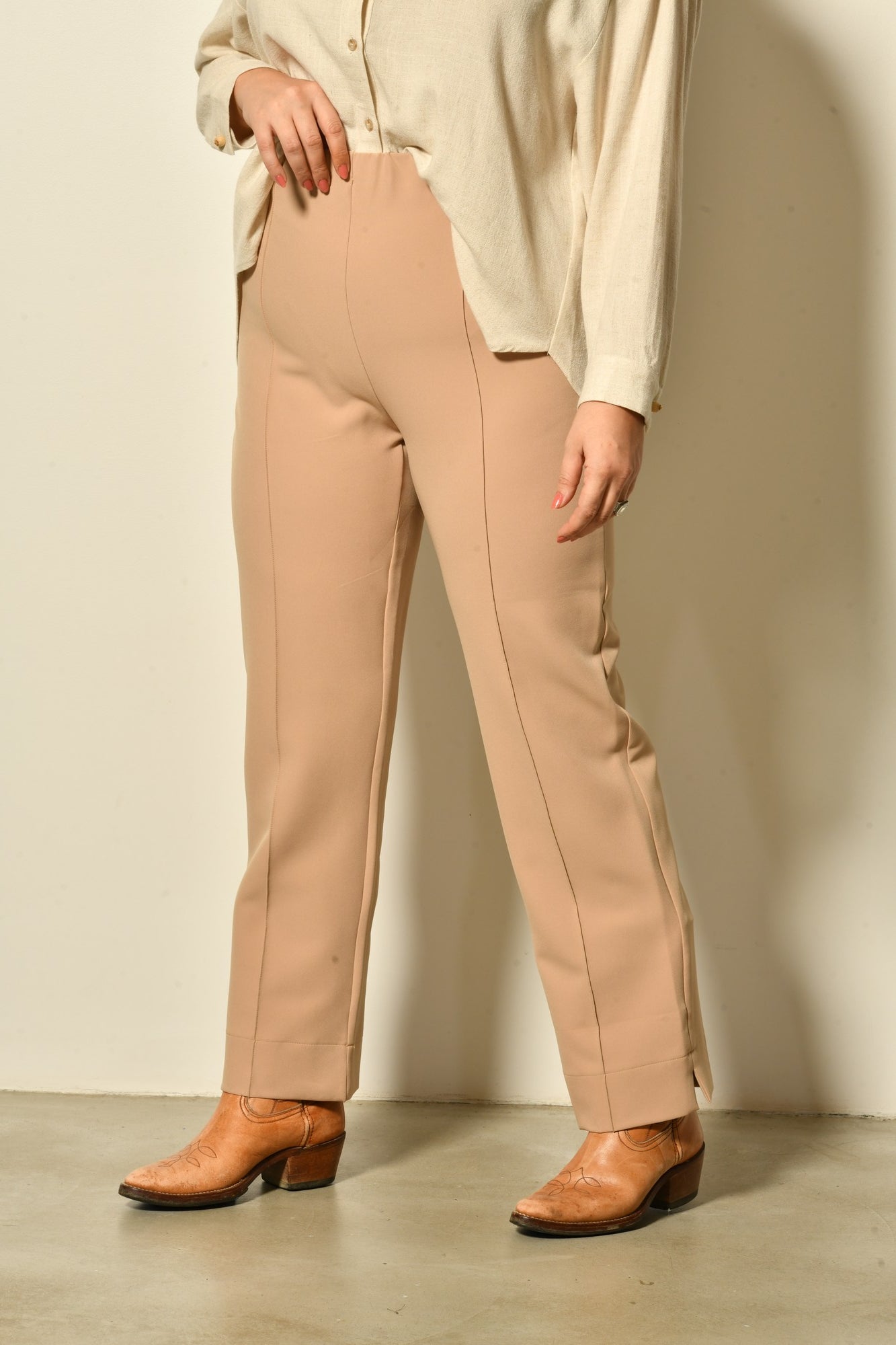 Pantalon AZÉLIA coupe droite stretch - Grande taille 44-58