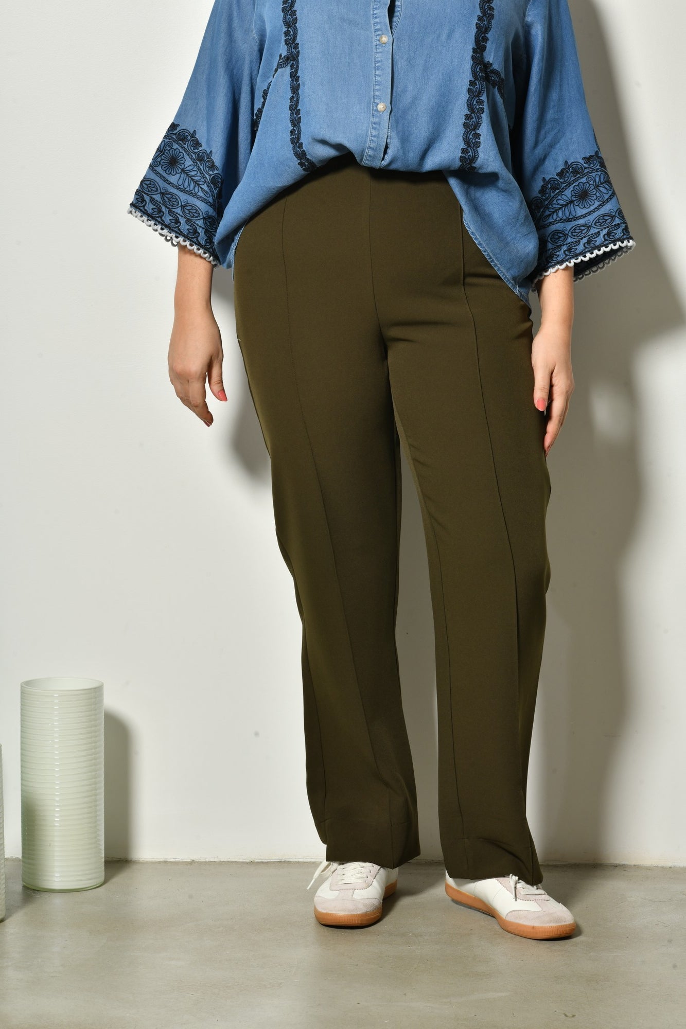 Pantalon AZÉLIA coupe droite stretch - Grande taille 44-58