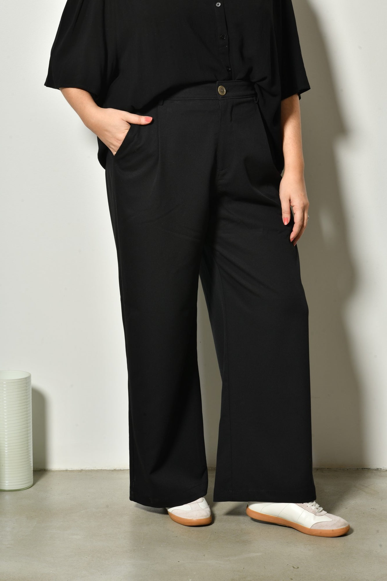 Pantalon ANORA taille haute fluide - Grande taille 44-58