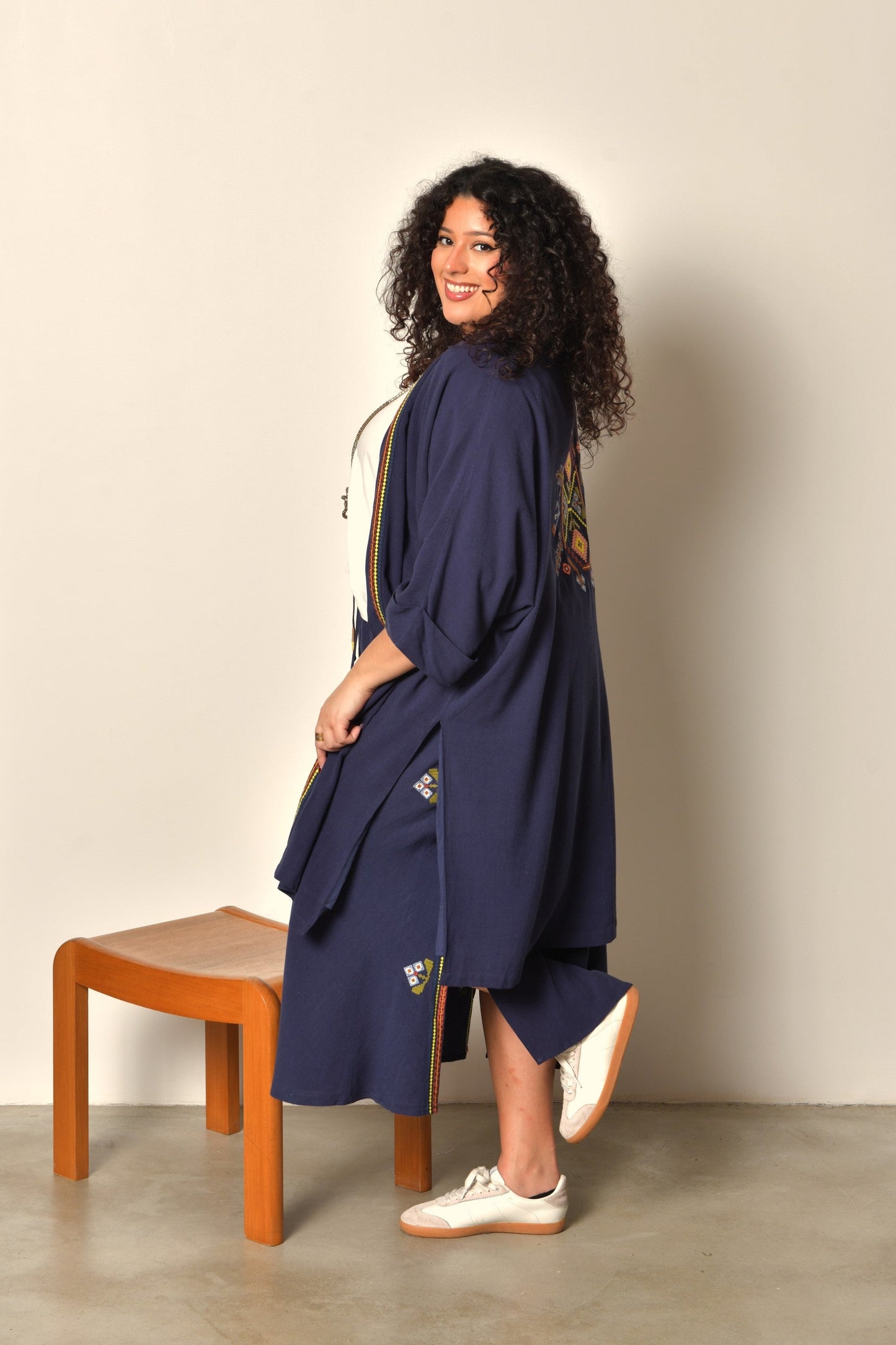 Kimono long LOTUS fluide bohème chic - Grande taille 44-58