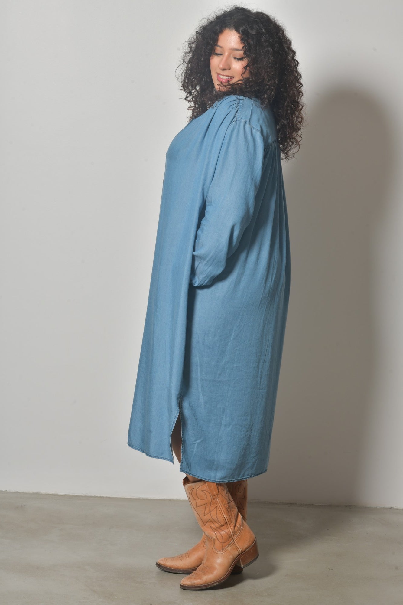 Robe midi EDEN bohème élégante - Grande taille 44-58