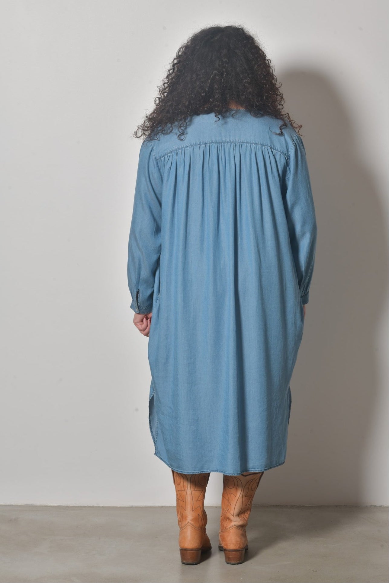Robe midi EDEN bohème élégante - Grande taille 44-58
