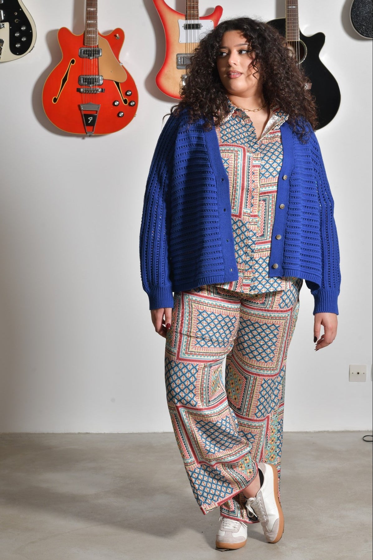 Cardigan ROMY maille coton long - Grande taille 44-58