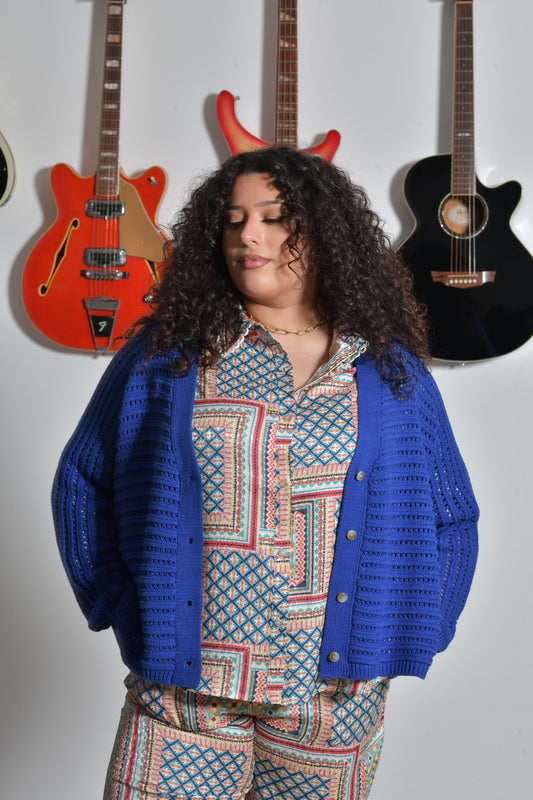 Cardigan ROMY maille coton long - Grande taille 44-58