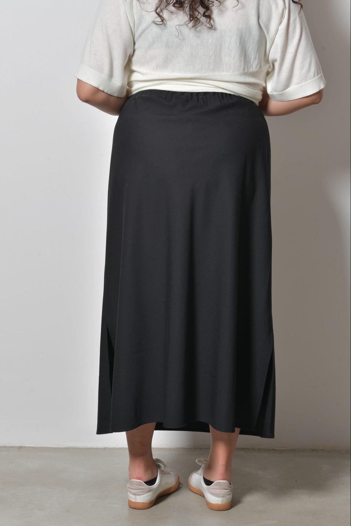 Jupe longue SAPHIRA fluide élégante taille haute - Grande taille 44-58