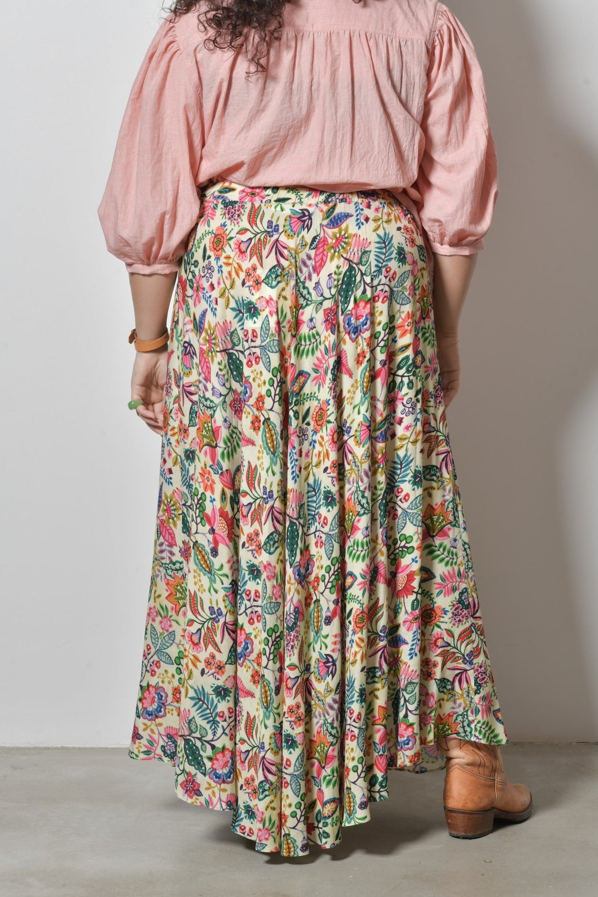 Jupe longue SÉLÈNE bohème chic fluide - Grande taille 44-58
