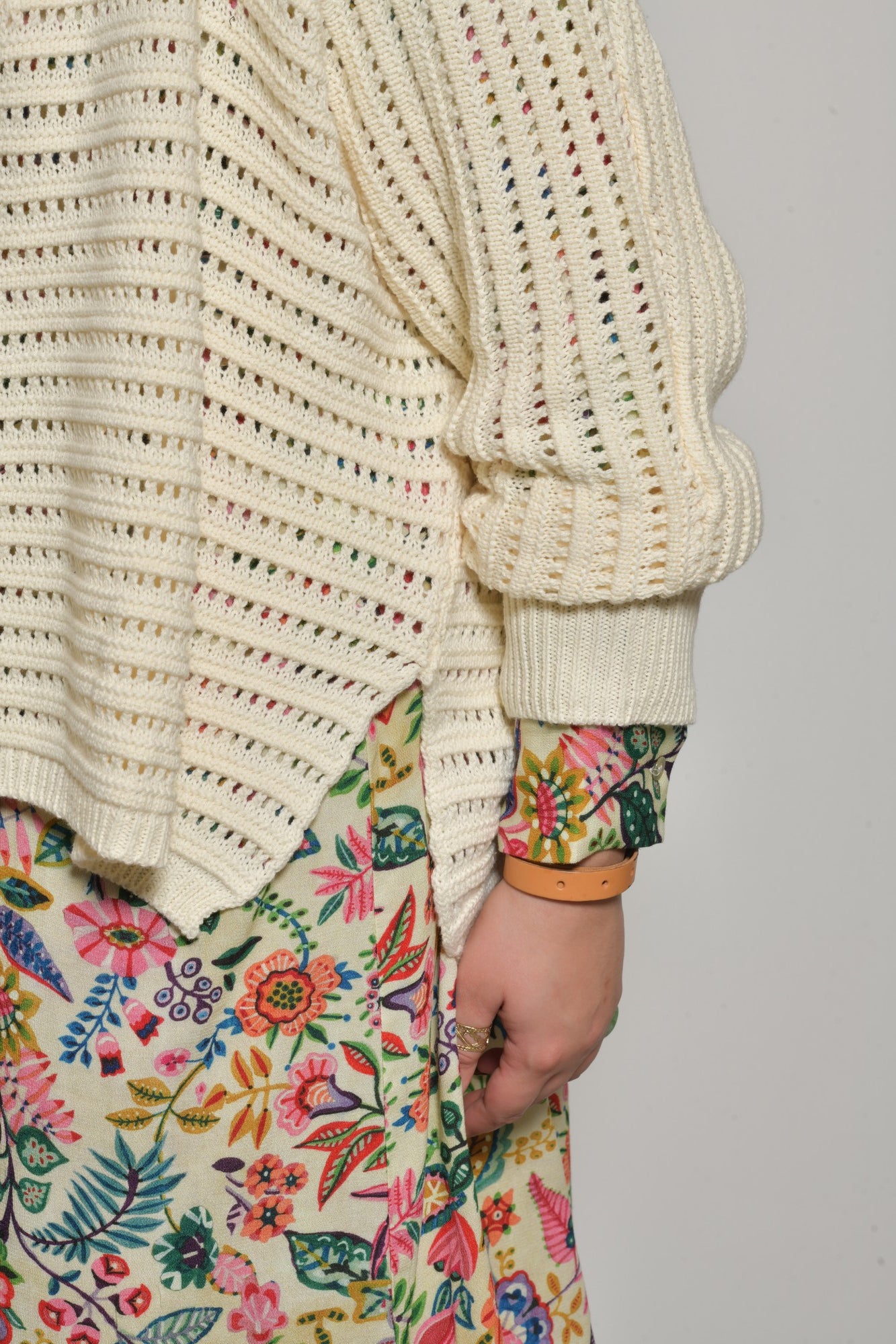 Cardigan ROMY maille coton long - Grande taille 44-58