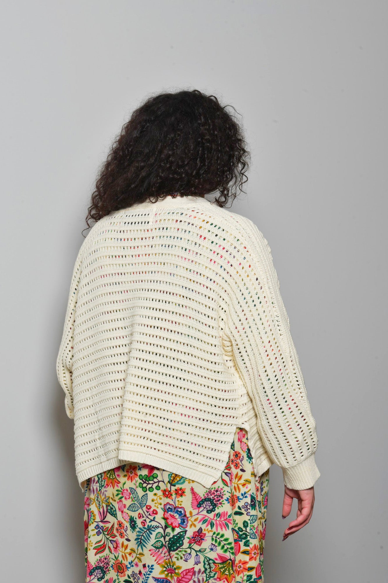 Cardigan ROMY maille coton long - Grande taille 44-58
