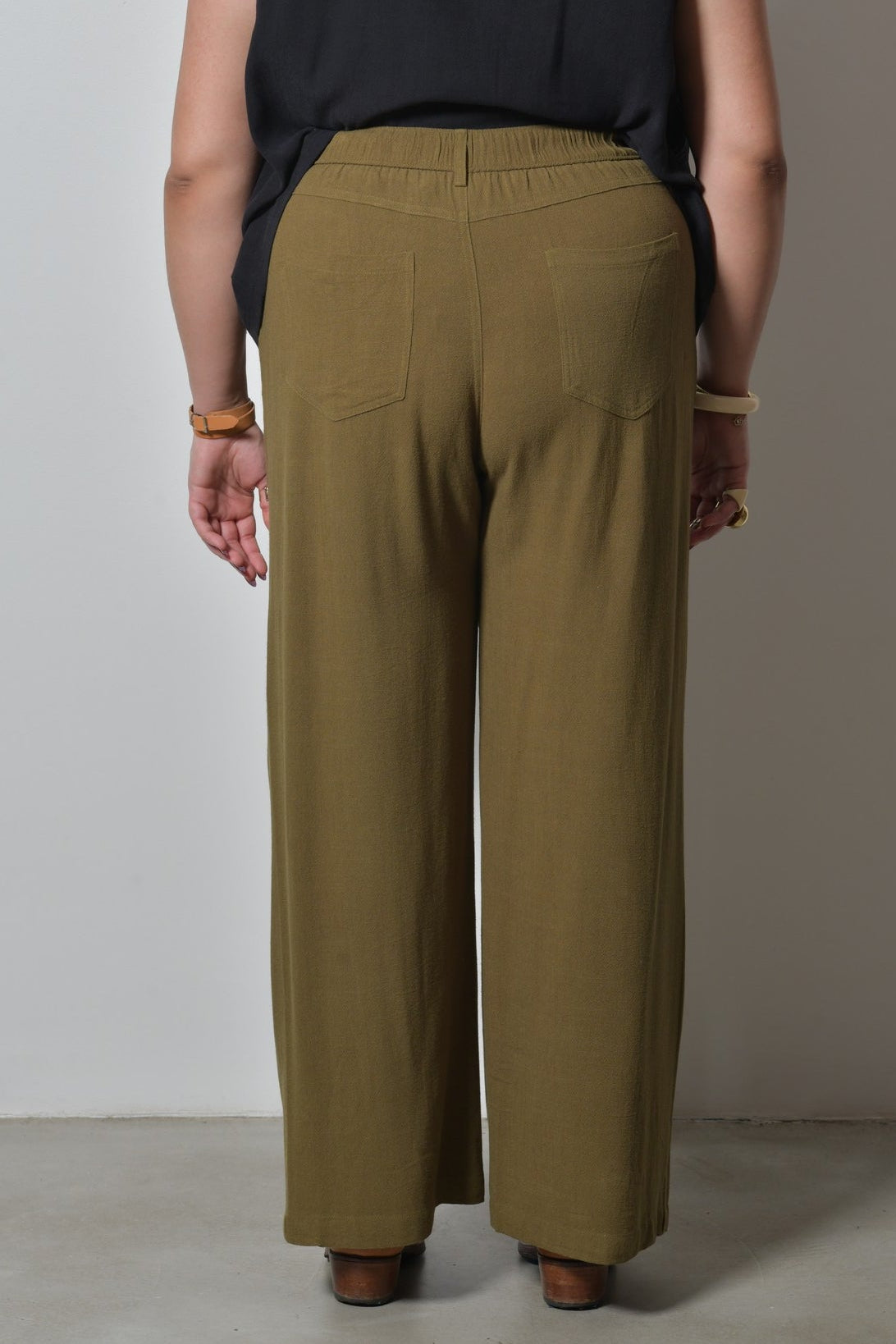Pantalon ANORA taille haute fluide - Grande taille 44-58