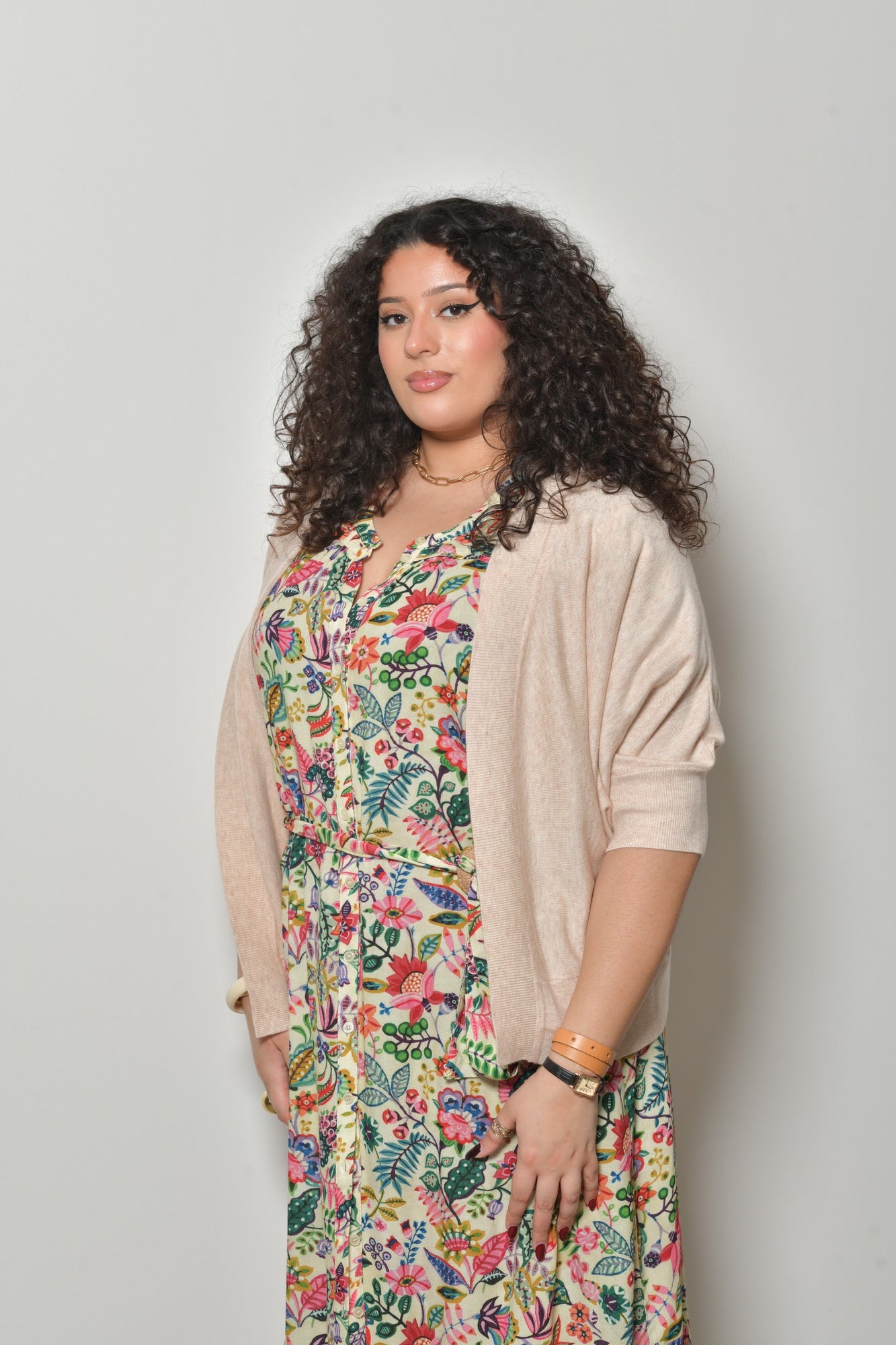 Gilet NOUR maille fine laine - Grande taille 44-58