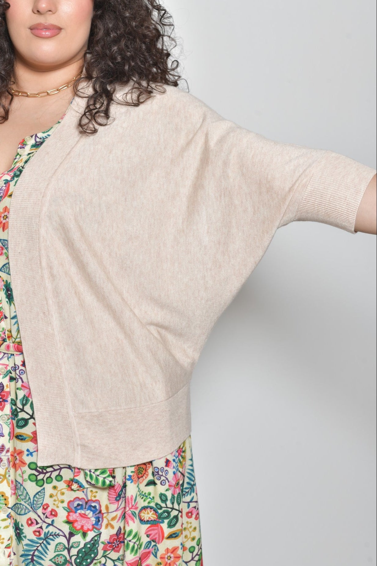 Gilet NOUR maille fine laine - Grande taille 44-58