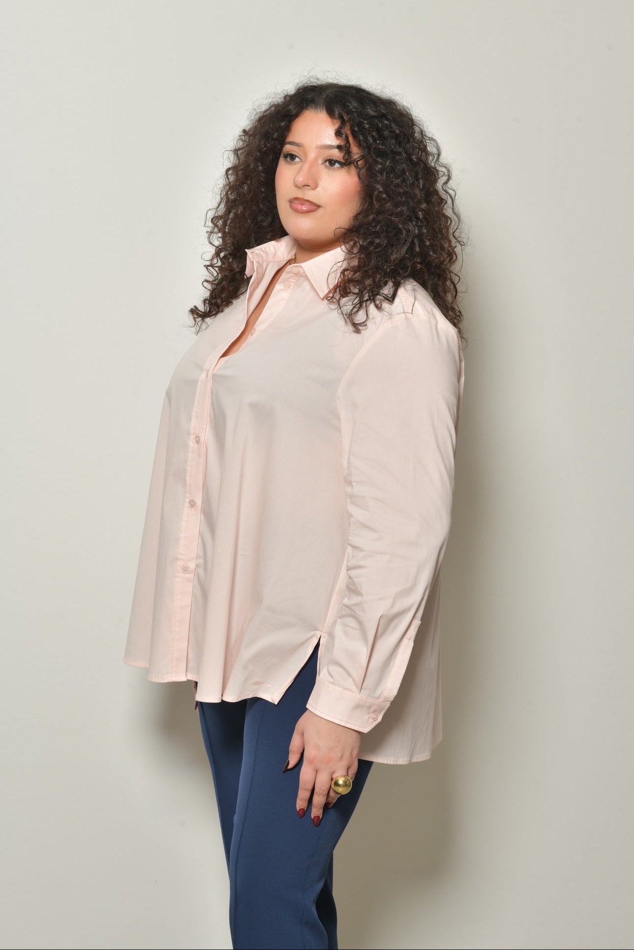 Chemise SOLANA coton stretch coupe confortable - Grande taille 44-58