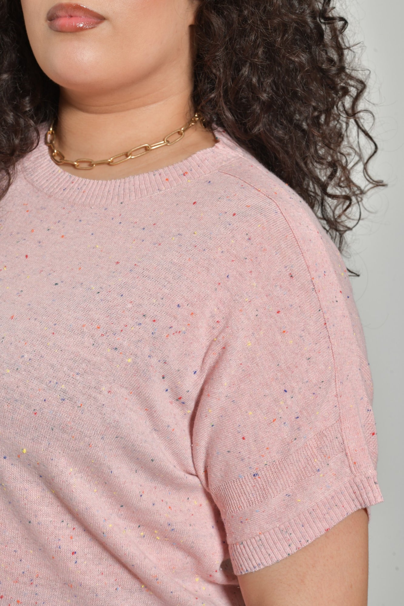 T-shirt laine PALOMA maille fine col rond - Grande taille 44-58