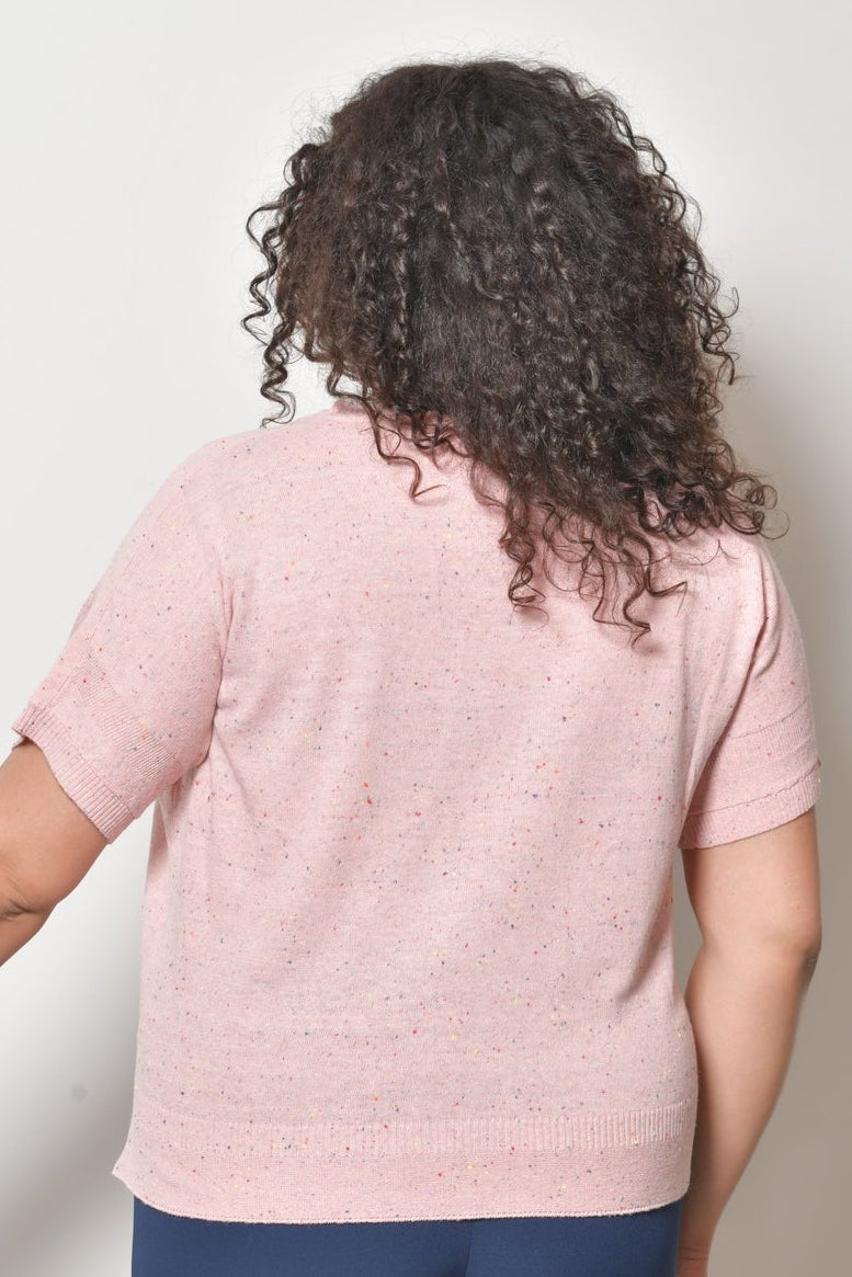 T-shirt laine PALOMA maille fine col rond - Grande taille 44-58