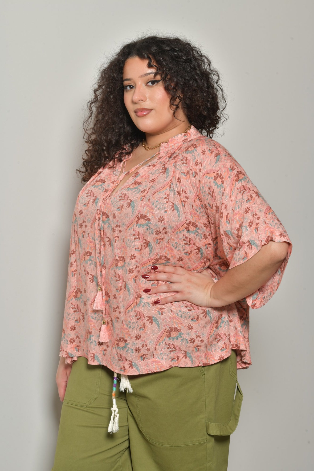 Blouse NAELLE bohème chic - Grande taille 44-58