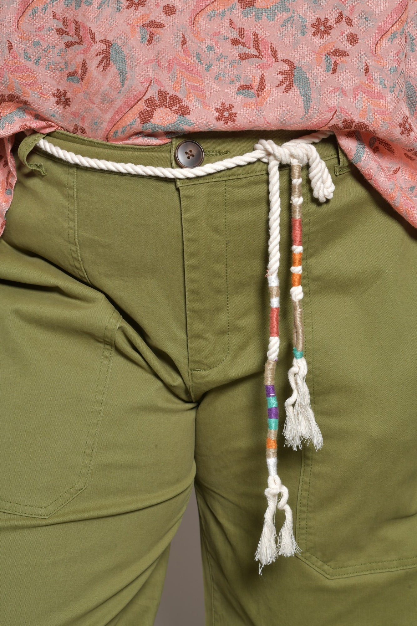 Pantalon BLOOM coton stretch taille haute - Grande taille 44-58