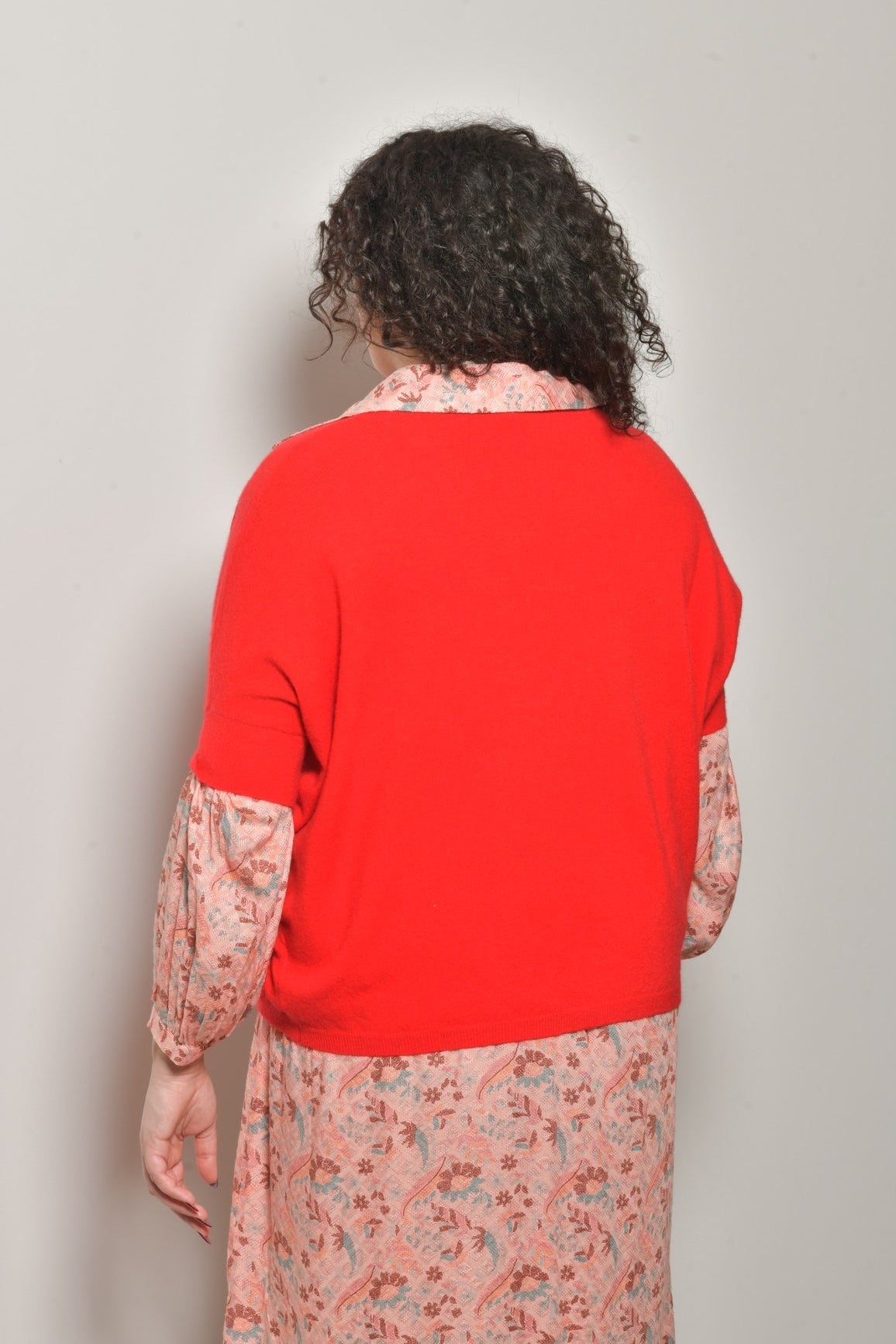 Pull manches courtes SKY maille fine col V - Grande taille 44-58