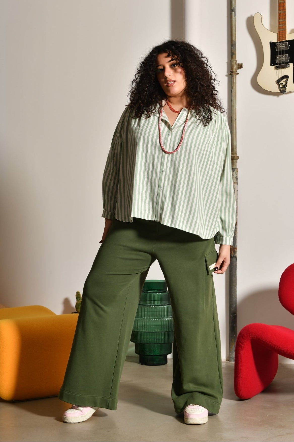 Pantalon MAY coton coupe droite - Grande taille 44-58
