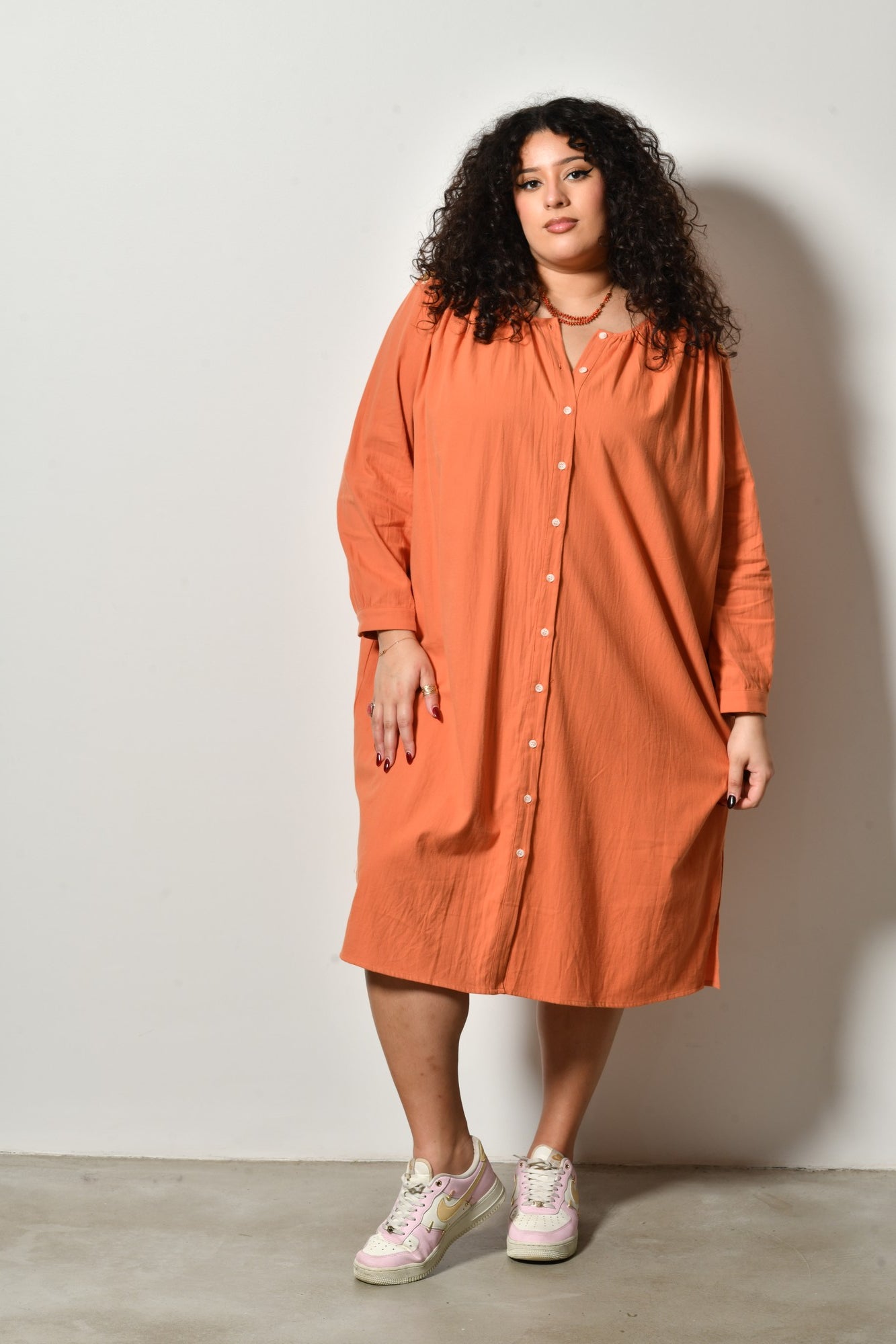 Robe midi EDEN bohème élégante - Grande taille 44-58