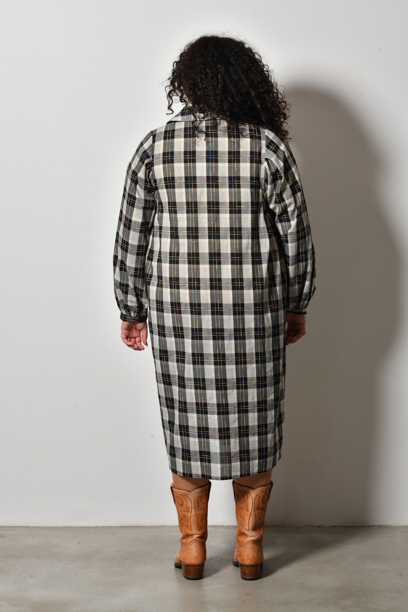 Robe chemise midi AMOR fluide bohème - Grande taille 44-58