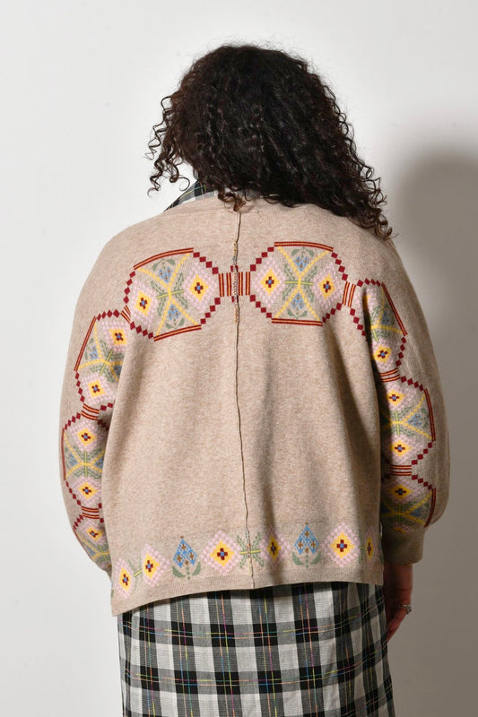 Cardigan LANA maille fine à motifs - Grande taille 44-58